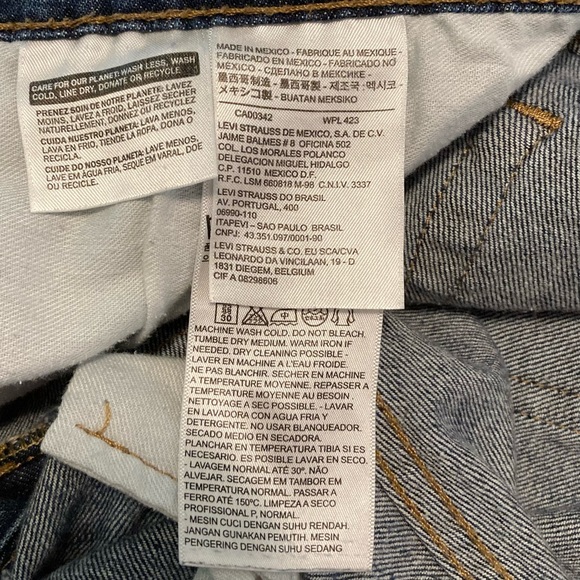 Vintage Levi’s Mens 514 Jeans 34 X 30 Straight Leg Medium Wash - Picture 9 of 10